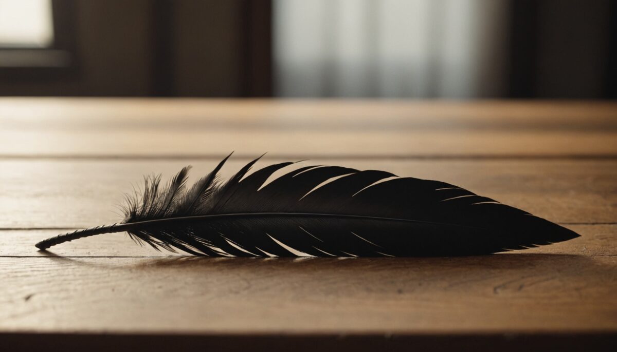 Plume noire : symbolisme spirituel et message caché en amour