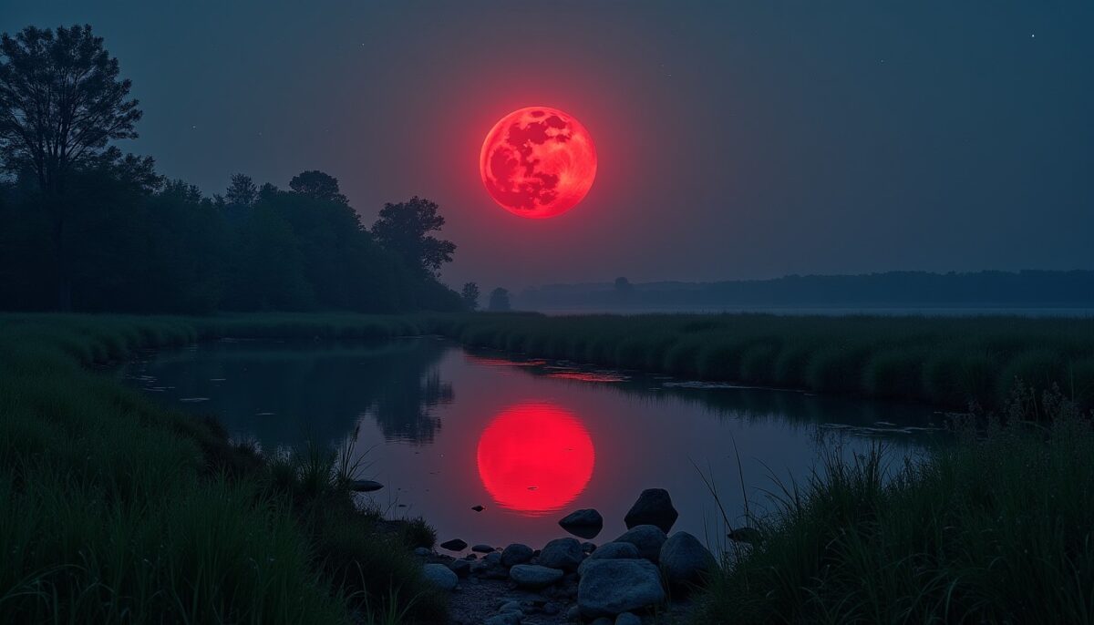 Lune Rousse : Influence Mystérieuse et Impact sur le Comportement Humain